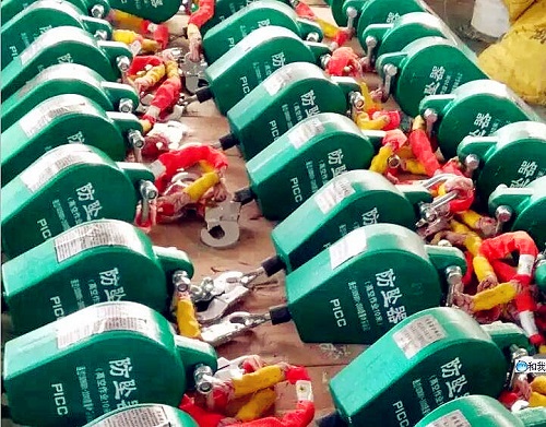 鋼絲繩式防墜器產品批量生產加工車間--河北東圣吊索具制造有限公司